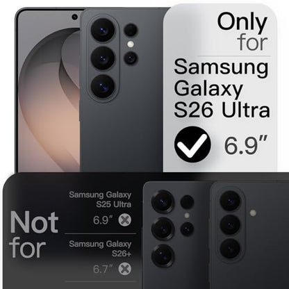 JETech Magnetic Slim Case for Samsung Galaxy S26 Ultra, Black | Compatible with MagSafe, Anti-Slip Grip, Full Camera Lens Protection, Ultra-Thin Lightweight, Matte Finish Phone Cover - color: Black, size: Galaxy S26 Ultra