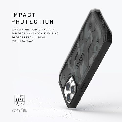 URBAN ARMOR GEAR UAG Case [Updated Version] Compatible with iPhone 15 Pro Case 6.1" Pathfinder SE Midnight Camo Built-in Magnet Compatible with MagSafe Charging Rugged Military Grade Protective Cover - color: SE Midnight Camo