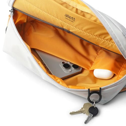 Allett Daily Sling Bag for Men & Women, Water-Resistant Nylon Crossbody - color: Lunar Ash