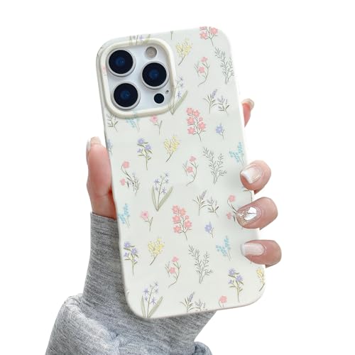 QLTYPRI for iPhone 13 Pro Case Cute Pink Floral Flower, Muticolor | Cute Flower Pattern Aesthetic Phone Case,Raised Camera Protection,Slim Soft TPU Shockproof Protective Cover for Girls Women - color: Muticolor, size: iPhone 13 Pro