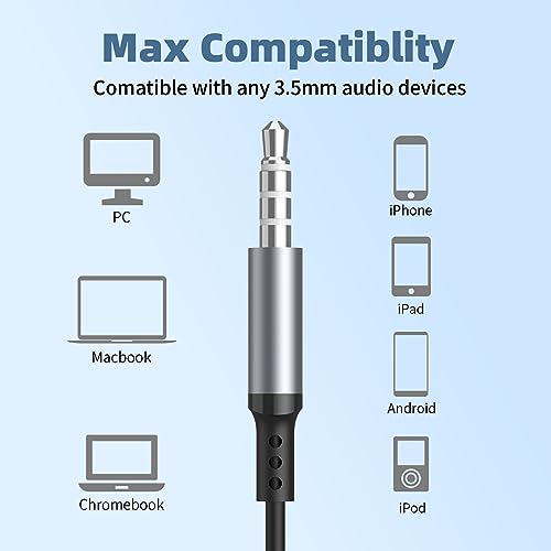 BENEWY Wired Earbuds 3.5mm Magnetic Earphones with Microphone Headphones - color: Black
