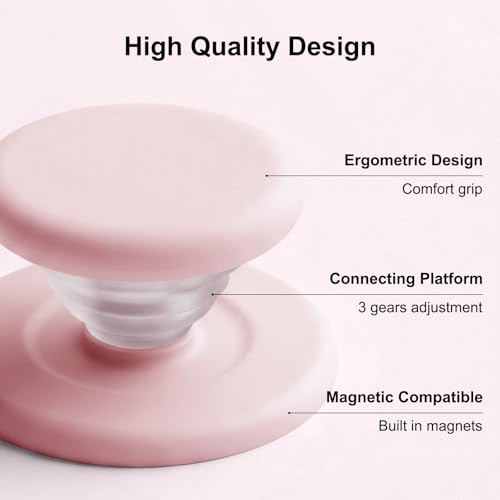 MOROCK Grip for Kindle with Kickstand and Magnetic Stand, Soft Silicone Magnetic Finger Grip for Kindle, iPhone and Smartphone, Cute Magnetic eReaders Holder, Pink - color: Pink