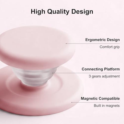 MOROCK Grip for Kindle with Kickstand and Magnetic Stand, Soft Silicone Magnetic Finger Grip for Kindle, iPhone and Smartphone, Cute Magnetic eReaders Holder, Pink - color: Pink