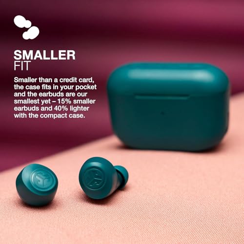 JLab Go Air Pop+ Earbuds, Dual Connect, EQ3 Sound, Teal - color: Teal, style: Matte