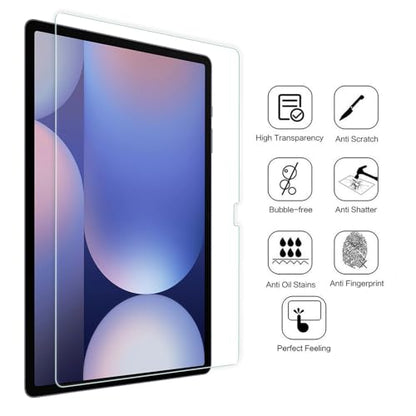 WD&CD 2 Pack Screen Protector Compatible with Samsung Galaxy Tab S10 Plus 12.4'' / S9 Plus / S8 Plus / S7 Plus, Case Friendly Tempered Glass for Galaxy Tab S10+/S9+/S8+ - color: Samsung Galaxy Tab S10 Plus 12.4"