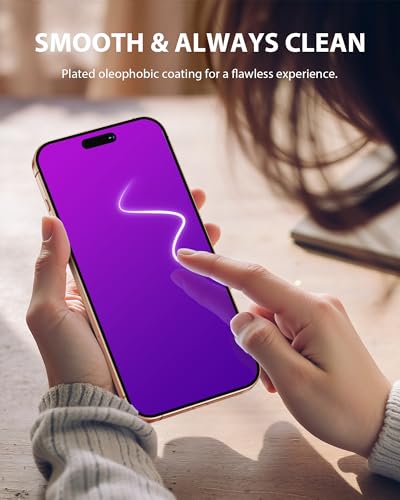 PDDKISS 2 Pack Privacy Screen Protector for iPhone 17 - size: for iPhone 17 - 6.3 Inch Purple