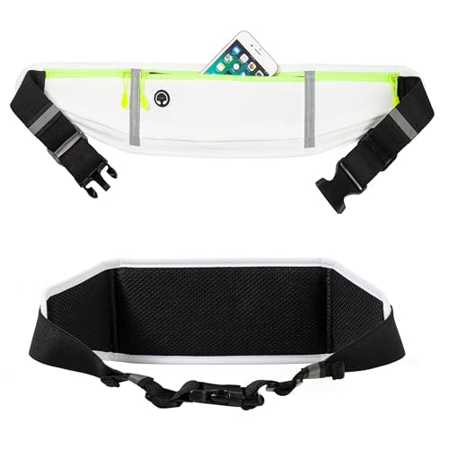 Running Belt Slim Fanny Pack Jogging Pouch Phone Holder Waist Pack - White - color: C White