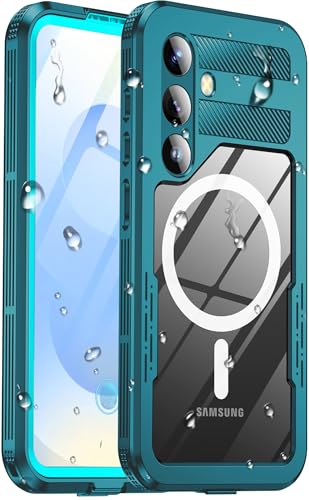 for Samsung Galaxy S25 Waterproof Case, [Fit for Magsafe] [IP68 Water Proof] [Built-in Screen Protector], Magnetic Heavy Duty Military Grade Rugged Phone Case for S 25 6.2", Teal - color: Teal, size: Samsung Galaxy S25