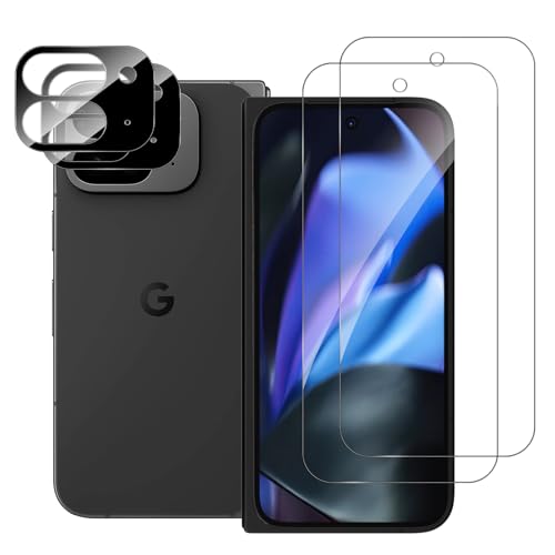 For Pixel 9 Pro Fold Screen Protector HD Clear (2+2 Pack) - size: Google Pixel 9 Pro Fold