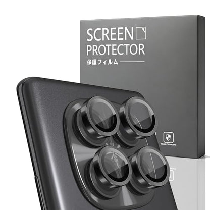 1 Pack Camera Lens Frame for Xiaomi Redmi Note 14 Pro 4G, 9H Glass Screen Protector Anti-Scratch, Tempered Glass Metal Individual Camera Cover Accessories for Redmi Note 14 Pro 4G, Black - size: for Redmi Note 14 Pro 4G