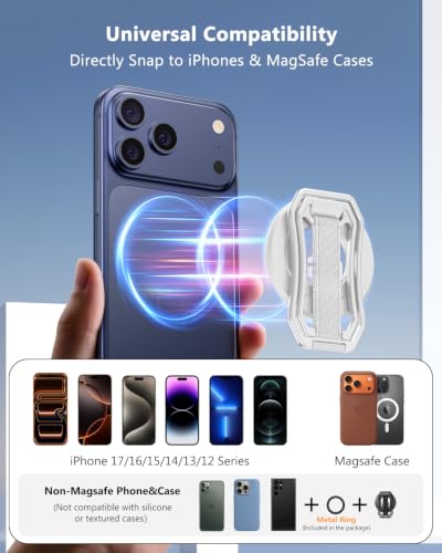 for Magsafe Phone Grip & Magnetic Ring Holder - color: Silver
