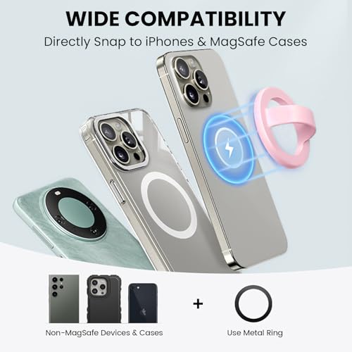 Magnetic Phone Holder, Magnetic Phone Loop,Magsafe Phone Grip - color: Lady Pink
