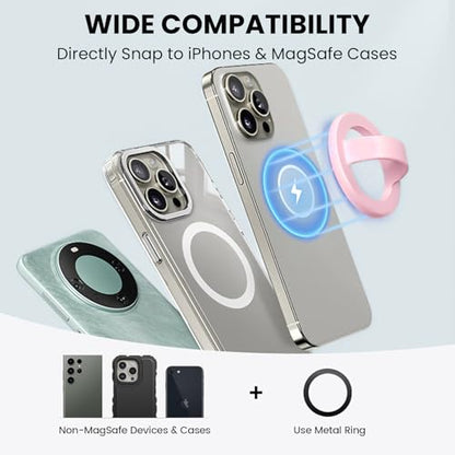 Magnetic Phone Holder, Magnetic Phone Loop,Magsafe Phone Grip - color: Lady Pink