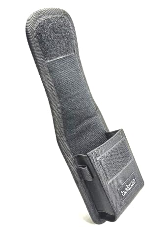 BELTRON Vertical Nylon Case for CAT S22 Flip Phone/Sonim XP3 Plus XP3900/XP3Plus 5G X320/Siyata SD7, Features: Heavy Duty Belt Loop, Metal Belt Clip & Secure Velcro Closure - color: Black Nylon