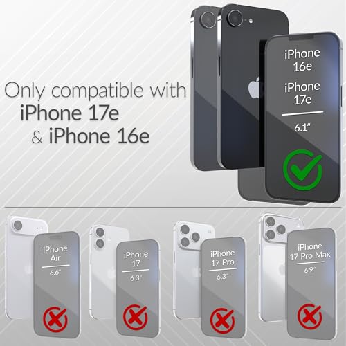 Crave for iPhone 17e Case and iPhone 16e Case, Shockproof Protection Dual Layer Case for iPhone 17e, iPhone 16e (6.1 inch) - Aqua - color: Aqua