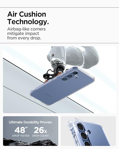 Spigen Liquid Crystal Designed for Galaxy S25 Case (2025) [Anti-Yellowing], [Military-Grade Protection] - Crystal Clear - color: Crystal Clear, size: 6.3in (Galaxy S25)