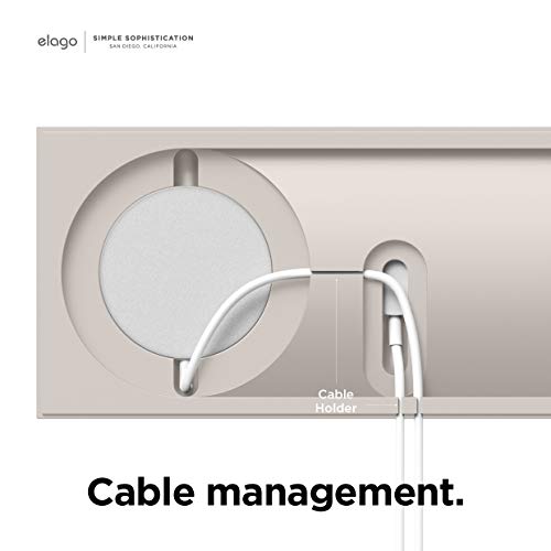 elago Charging Tray Duo for MagSafe & Apple Watch Chargers - color: Stone
