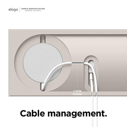 elago Charging Tray Duo for MagSafe & Apple Watch Chargers - color: Stone