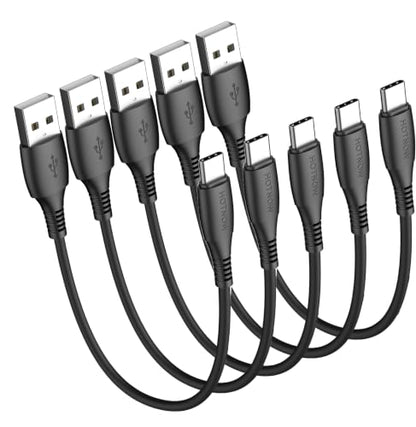 Short USB C Cable 1ft / 12 inch 5Pack, USB to USB C Cable Fast Charging - color: Black, size: 1FT