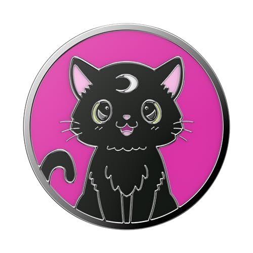 PopSockets Phone Grip with Expanding Kickstand, Adhesive Grip , Halloween PopSocket - Enamel Black Cat Magic - color: Black Cat Magic, style: Adhesive