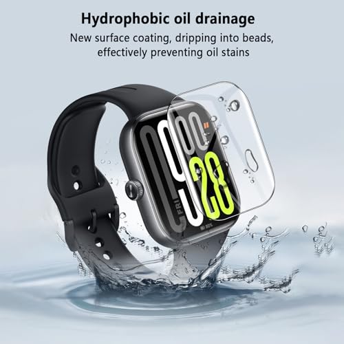 6 Pack Compatible for Xiaomi Redmi Watch 5 Screen Protector, Flexible TPU Film [Not Glass], Full Coverag, HD Clear Easy Install, Bubble Free for Redmi Watch 5 Screen Protector - size: RM6-Redmi Watch 5-Z-1