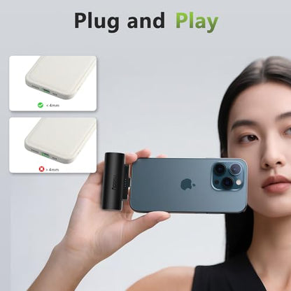 Miady 2-Pack Mini Portable Charger Built-in USB C Connector Small PowerBank | 5000mAh丨Lightweight丨for Backpack Travel丨Compatible with iPhone 17 Galaxy Android丨Ultra-Compact丨Flight-Safe丨18Wh丨Green+Purple - color: Lake Green+Clove Purple