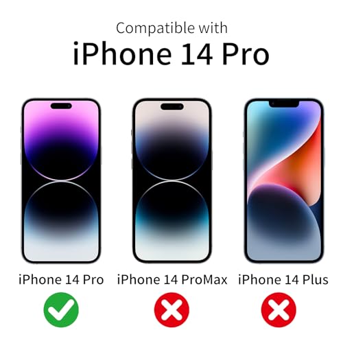 3 Pack Privacy Screen Protector for iPhone 14 Pro with 3 Pack Camera Lens Protector, 9H Hardness Double Shatterproof Anti-Spy Tempered Glass Film, Easy Installation - size: iPhone 14 Pro
