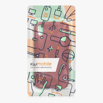 kwmobile Case for Apple iPhone XR Case - Soft TPU Cover with Silicone Coating - with Hand Strap and Stand Function - Shockproof - Rhubarb Red - color: Rhubarb Red
