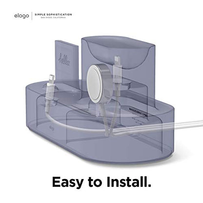 elago 3 in 1 Charging Station for iPhone, AirPods, AirPods Pro, Apple Watch - color: Lavender Grey