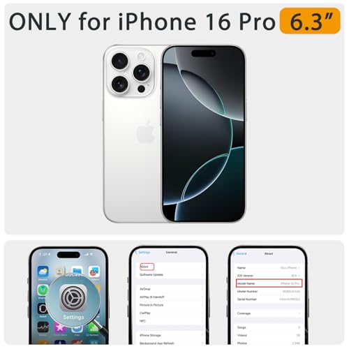 for iPhone 16 Pro Case Tortoise Shell Cute Design | [Military Grade Protection], 8FT Drop Resistant Shockproof Heavy Duty Phone Case Cover Women Men for iPhone 16 Pro 6.1” - size: iPhone 16 Pro