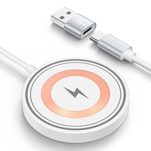Magnetic Wireless Charger MagSafe Charger Fast Charging Pad for iPhone 18 Pro Max 17e 17 Pro Max Air 16 15 Plus 14 13 12, AirPods, USB-C/A Mag-Safe Charging Dock for Google Pixel 10a 11 Pro XL 10 Pro - color: White