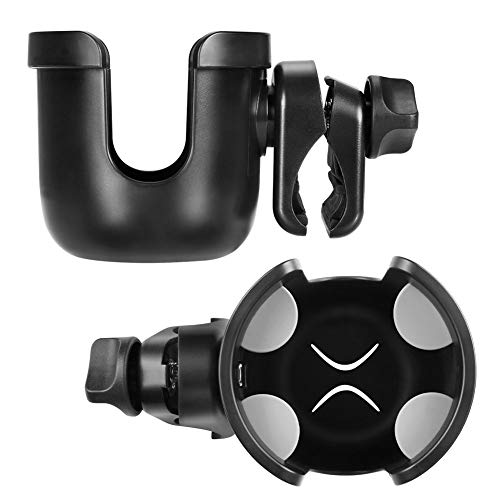 Accmor Stroller Cup Holder, Drinks Holder Bike Walker Wheelchair - color: All Black