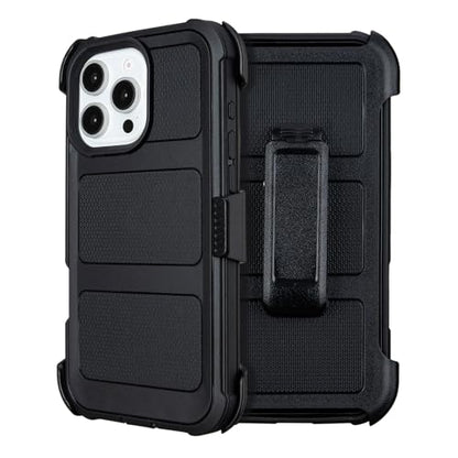 for Case iPhone 16 Pro Max Case with Belt Clip Holster Heavy Duty Black | Protective iPhone 16 ProMax Case Kickstand Shockproof Dustproof Port Sturdy Defender Cover for iPhone 16 Pro Max Cases Black - color: Black
