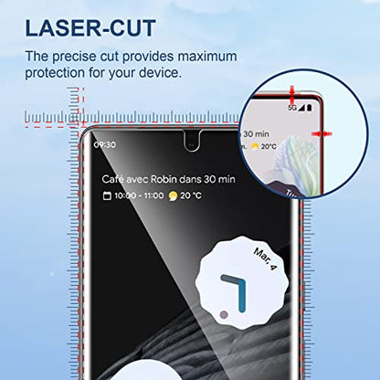 LK 2 Pack for Google Pixel 7 Pro Screen Protector + 2 Pack Lens Protector - size: Pixel 7 Pro