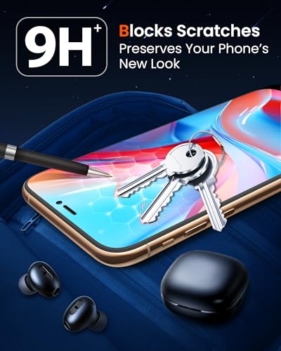 Mkeke for iPhone XS Screen Protector 3 Pack, [9H+ Hardness] [Military-Grade Drop Protection] [Sensitive Touch] [Easy Installation] [HD Clear] Full Edge Coverage Tempered Glass - size: iPhone XS 5.8 Inch