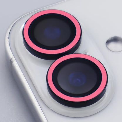 BONVAN for iPhone 17 Camera Lens Protector Glow in the Dark Tempered Glass Screen Accessories Luminous Lens Cover (2PCS) (Pink) - color: Pink