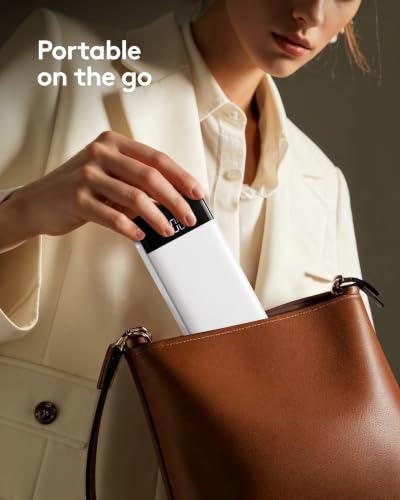Orfeika Fast Charging Portable Charger Power Bank with Built-in 4 Cables | 10000mAh|Ultra-Slim&Light|Flight-Safe|Power 6 Devices at Once|Battery Pack For iPhone,Samsung,Google|Travel Essentials - color: White