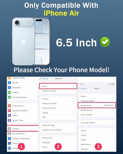 Privacy Screen Protector for iPhone Air 6.5 inch Gradient Blue - color: For iphone Air Blue