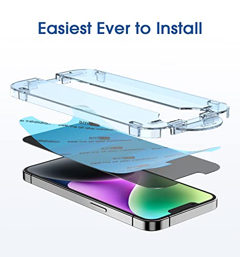 amFilm OneTouch for iPhone 14 Plus/13 Pro Max Privacy Screen Protector 6.7' - size: 14-6.7”