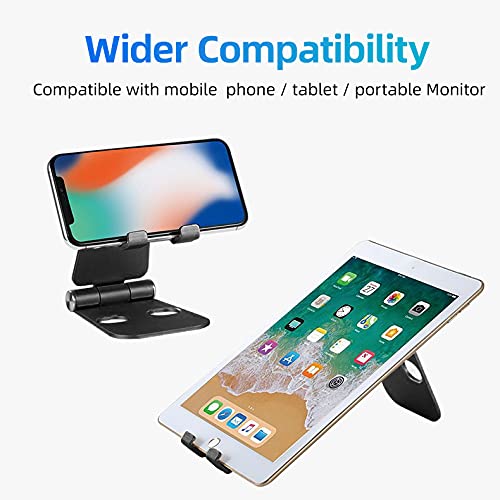 cocopar Monitor Stand Adjustable Desk Mobile Phone Holder Fully Foldable Aluminum Compatible for Smartphone Portable Monitor iPad iPhone 12 Pro Mini Nintendo Switch Tablets
