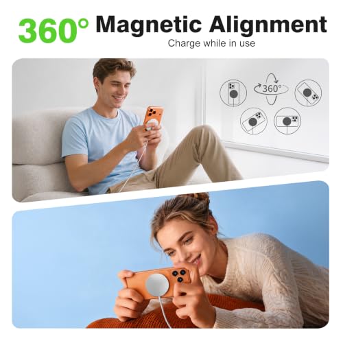 3 Pack Magnetic Wireless Charging Pad Fast Wireless Charger for Apple - color: White*3