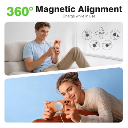 3 Pack Magnetic Wireless Charging Pad Fast Wireless Charger for Apple - color: White*3