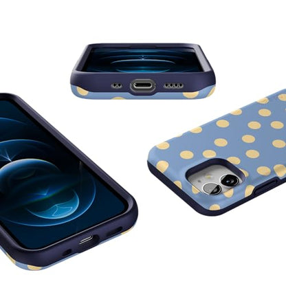 Casely iPhone 12 Mini Case | in the Spotlight | Pastel Polka Dot | Bold Protective Design | Compatible with MagSafe - color: In the Spotlight | Pastel Polka Dot, size: Iphone 12 Mini