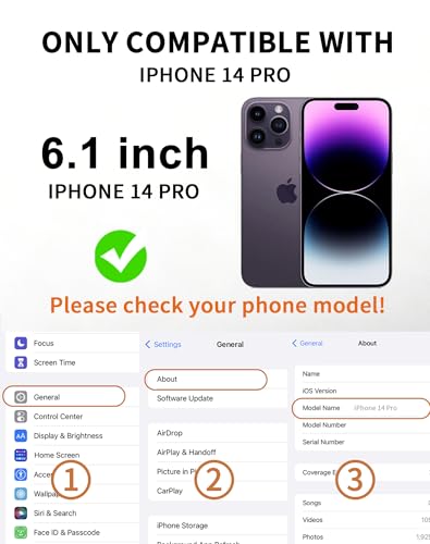 2 Pack 360 Privacy Screen Protector for iPhone 14 Pro Tempered Glass Film - size: iPhone14Pro 6.1inch