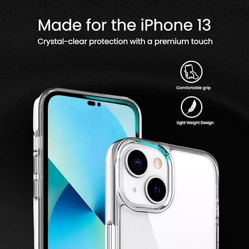 For iPhone 13 Case Clear & iPhone 14 Clear Case 6.1", Anti Yellowing for Clear Phone Case iPhone 13 & 14, Transparent Shockproof Drop Protection,Compatible with Apple 13/14 & Magsafe Wireless Charging - color: Transparent