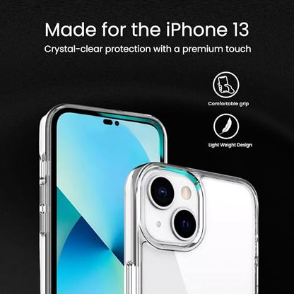 For iPhone 13 Case Clear & iPhone 14 Clear Case 6.1", Anti Yellowing for Clear Phone Case iPhone 13 & 14, Transparent Shockproof Drop Protection,Compatible with Apple 13/14 & Magsafe Wireless Charging - color: Transparent