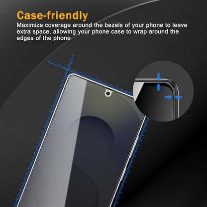 3 Pack Privacy Screen Protector for Samsung Galaxy S25 Ultra, Anti Spy Tempered Glass 9H Hardness, Black Protector Anti Spy, Bubble Free, Anti-Scratch - size: Galaxy S25 Ultra FK3