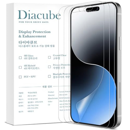 3-Pack Anti Glare Matte Screen Protector for iPhone 14 Pro, Break-Resistant PET EPU Film, Anti Fingerprint, Silky Touch, Dust Free & Easy Installation with Alignment Jig - size: iPhone 14 Pro