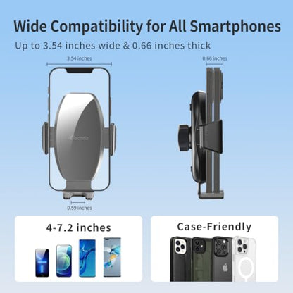 Car Phone Holder for 2017–2025 Mazda CX5 Accessories, Custom-Fit CX5 Phone Mount, Stable Clip-On Base, 360° Adjustable Phone Holder for iPhone Samsung Google Pixel Android Phones - style: Clamp holder