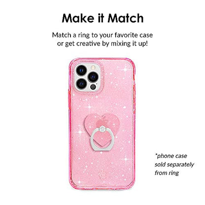 VELVET CAVIAR Cell Phone Ring Holder - Finger Ring & Stand - Improves Phone Grip Compatible with iPhone, Galaxy, Most Smartphones (Pink Stardust Glitter) - color: Pink Stardust Glitter